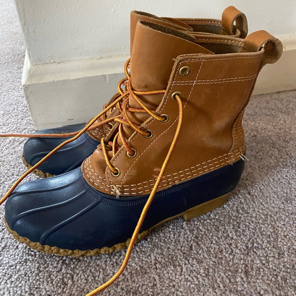 L.L. Bean Brown and Navy Winter Boots